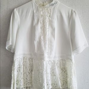 Embroidered delicate white Blouse